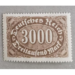 Známka Německo, Reich, 3000Mk., Mi.254**