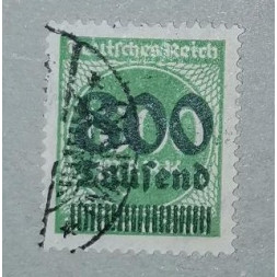 Známka Německo, Reich, 800/1000T.Mk./Mk., Mi.308#