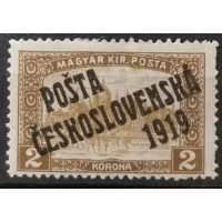 Známka ČSR PČ 1919, 2K, Pof.115*