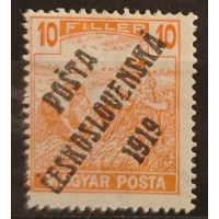 Známka ČSR PČ 1919, 10f, Pof.105a* 