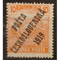 Známka ČSR PČ 1919, 10f, Pof.105a* 