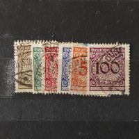 Série Německo, Reich, 3Pfg.-100Pfg., Mi.338-343# 